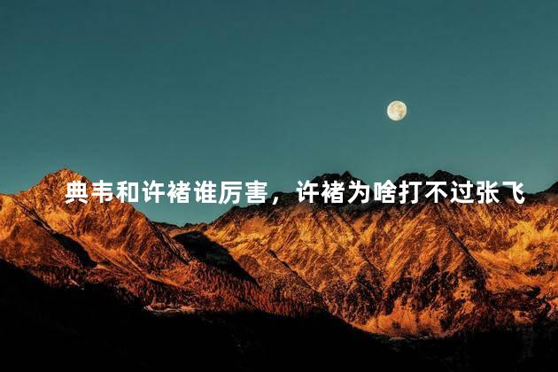 典韦和许褚谁厉害，许褚为啥打不过张飞  